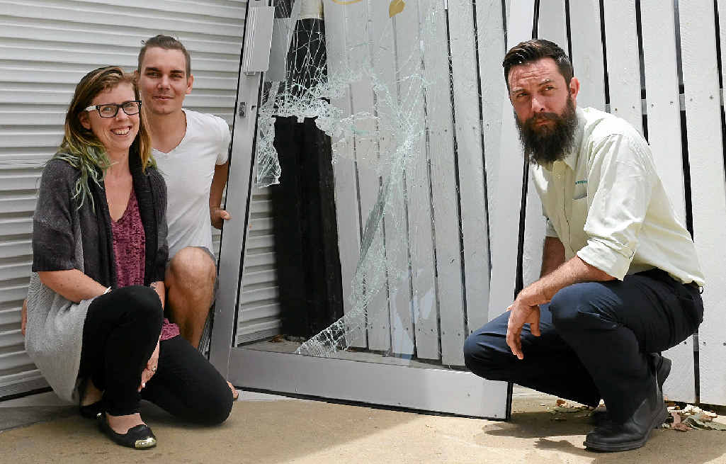 THANKS A MILLION: Bluebird Kitchen owners Katie and Jim Osborn were grateful to Jonno Colfs who phoned the police after he spotted a suspected thief outside the restaurant on Monday night. THANKS A MILLION: Bluebird Kitchen owners Katie and Jim Osborn were grateful to Jonno Colfs who phoned the police after he spotted a suspected thief outside the restaurant on Monday night.